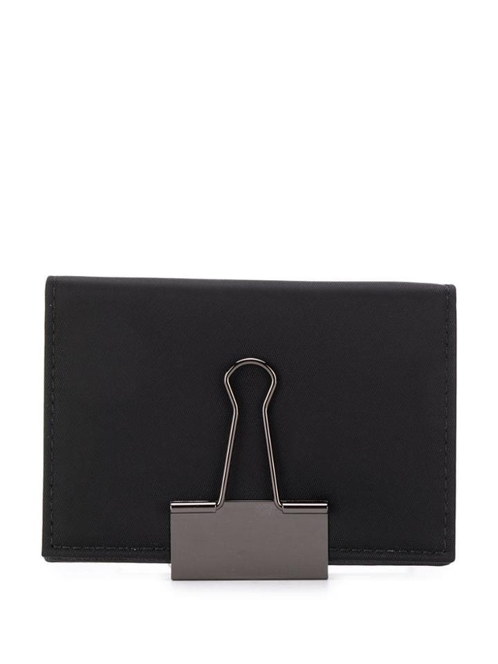 Off-white Binder Clip Card Case - Black