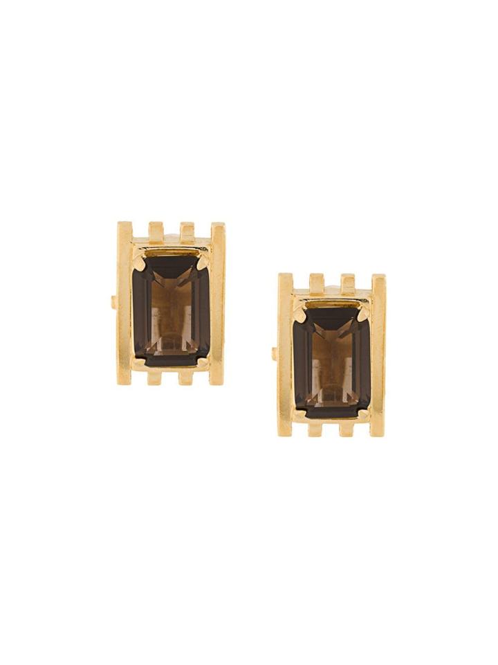 Wouters & Hendrix A Wild Original! Smokey Quartz Clip-on Earrings -