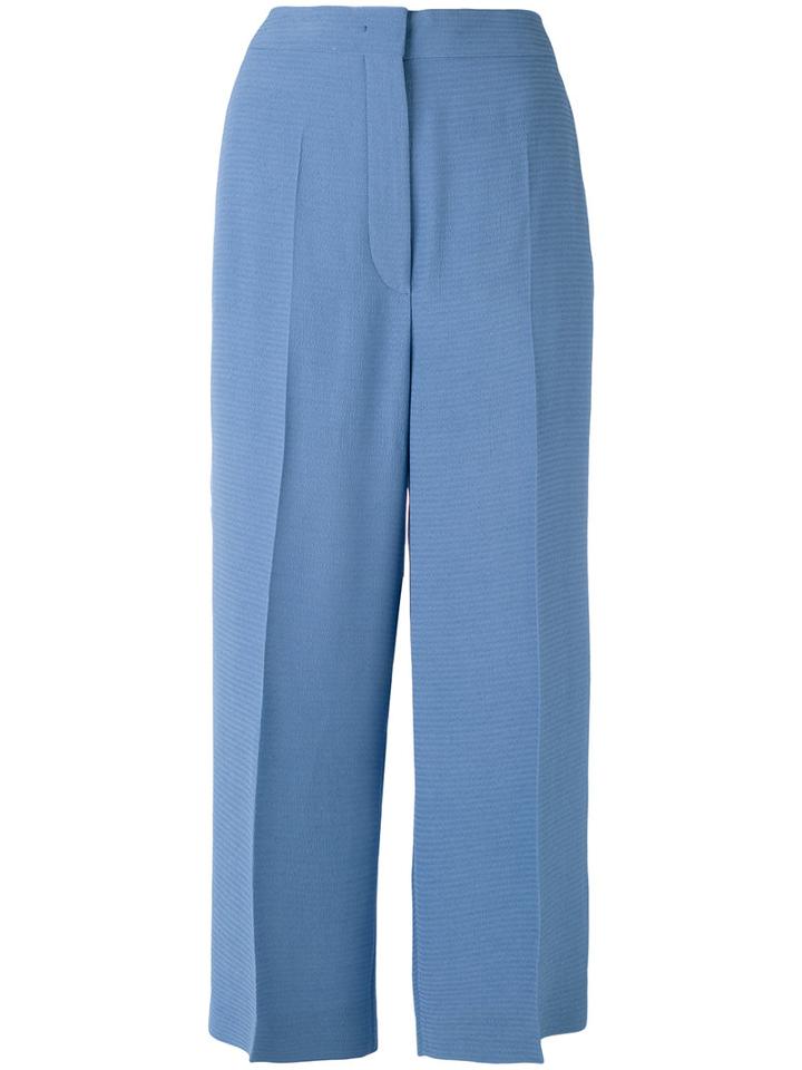 Sportmax - Cropped Trousers - Women - Viscose - 44, Blue, Viscose