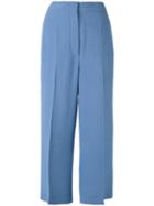 Sportmax - Cropped Trousers - Women - Viscose - 44, Blue, Viscose