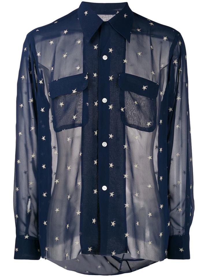 Needles Embroidered Star Shirt - Blue