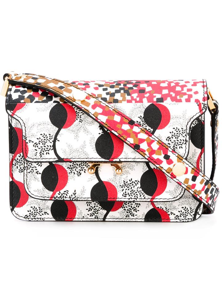 Marni Trunk Printed Shoulder Bag, Women's, Calf Leather