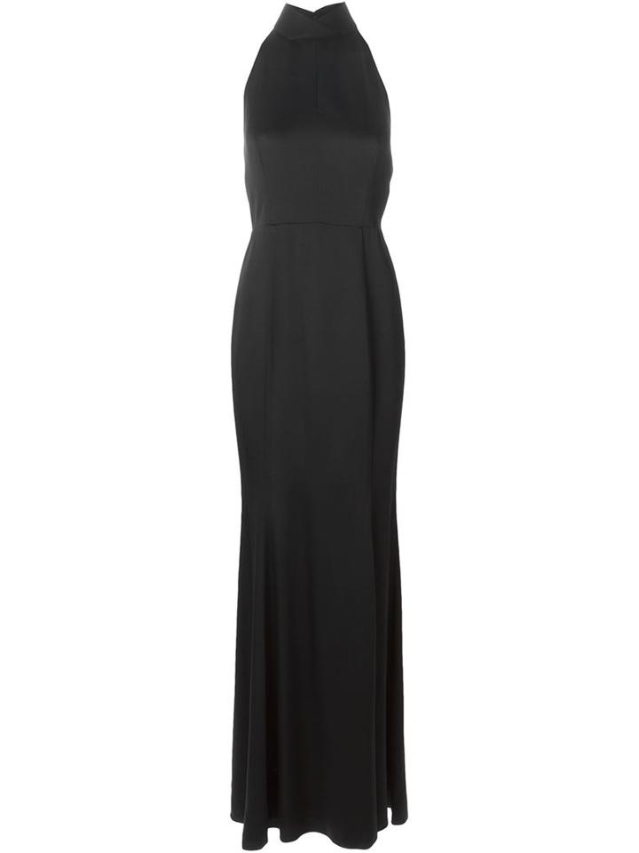Jason Wu Halterneck Evening Dress, Women's, Size: 8, Black, Silk/acetate/viscose/cotton