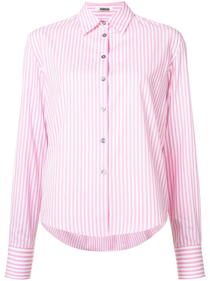 Jourden - Striped Shirt - Women - Cotton - 40, Pink/purple, Cotton