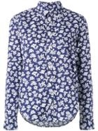 Polo Ralph Lauren - Floral Shirt - Women - Cotton - 8, Blue, Cotton