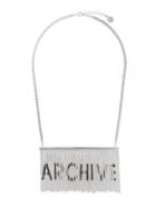 Mm6 Maison Margiela Archive Fringed Necklace - Silver
