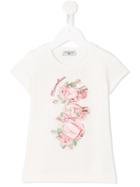Monnalisa Perfume Bottle Print T-shirt, Girl's, Size: 10 Yrs, White