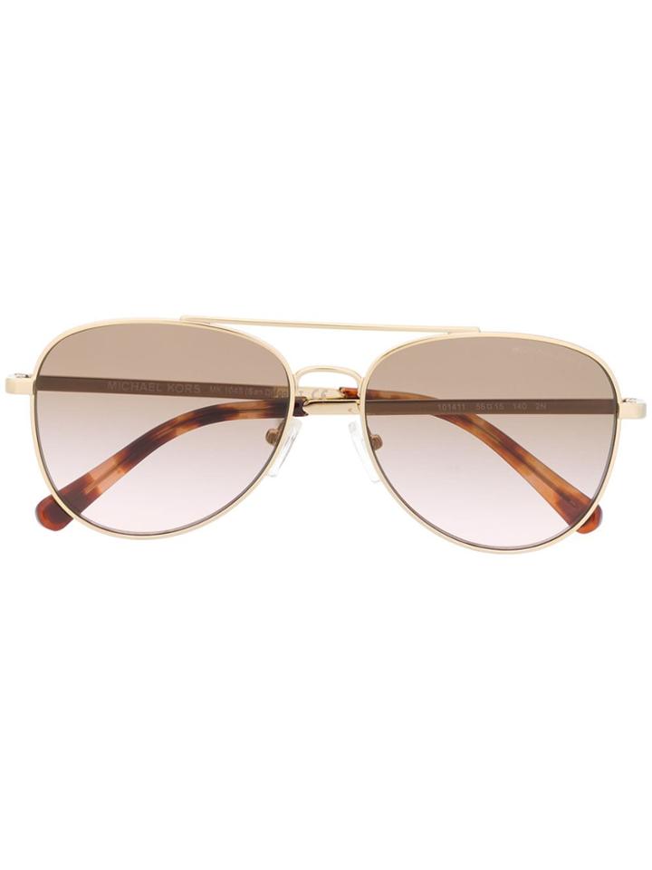 Michael Kors Gradient Aviator Sunglasses - Gold