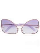 Fakbyfak - Fakbyfak X Manish Arora Sunglasses - Women - Acetate/metal - One Size, Pink/purple, Acetate/metal