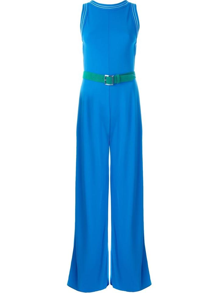 Dsquared2 Contrast Belt Jumpsuit, Women's, Size: S, Blue, Viscose