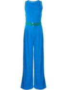 Dsquared2 Contrast Belt Jumpsuit, Women's, Size: S, Blue, Viscose