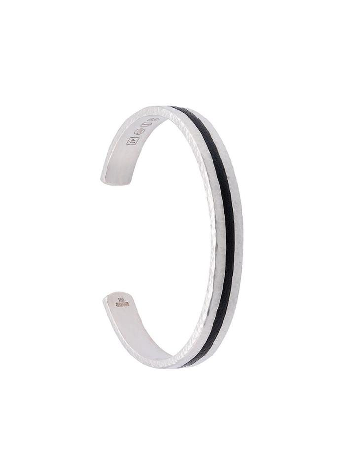 John Varvatos Stripe Cuff Bracelet - Silver