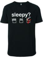Moschino 'sleepy' Print T-shirt, Men's, Size: Large, Black, Cotton/spandex/elastane
