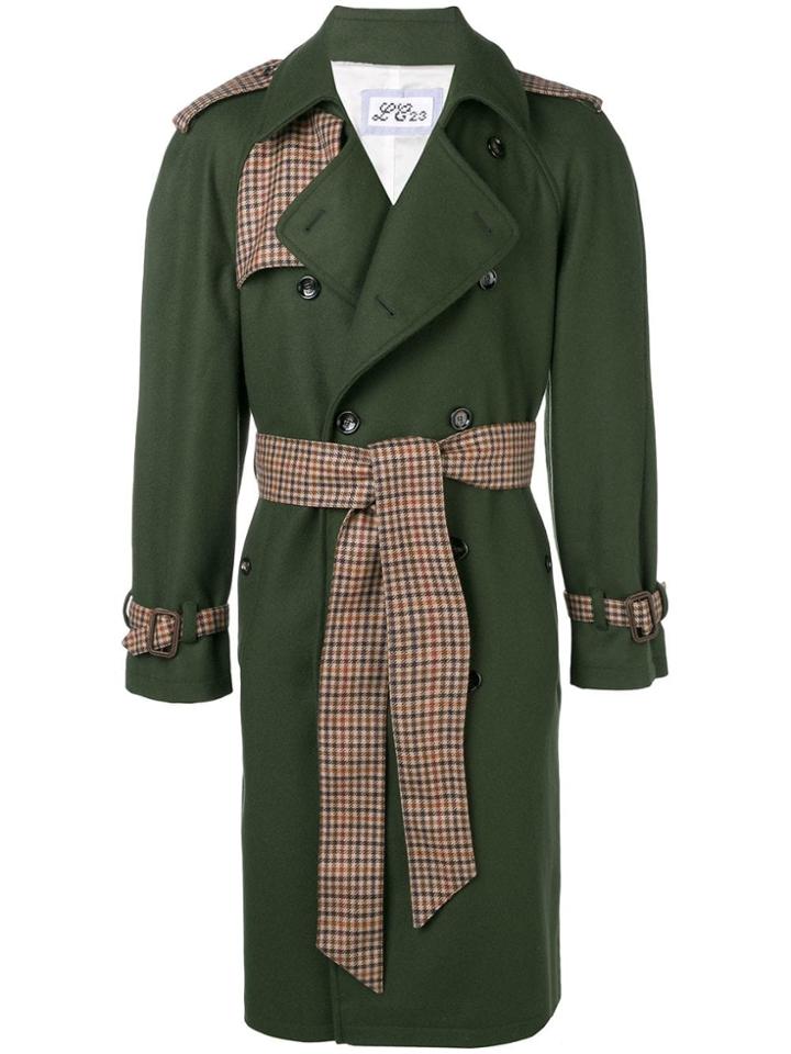 Lc23 Belted Double Breasted Coat - Green