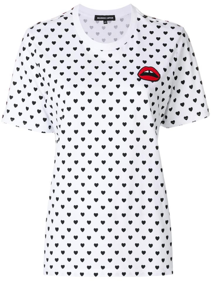 Markus Lupfer Heart Print T-shirt - White