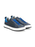 Cesare Paciotti 4us Kids Colour Block Slip-on Sneakers - Blue