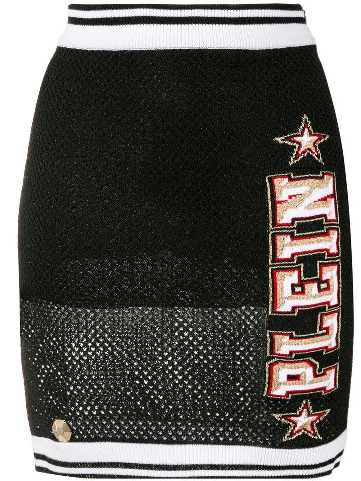 Philipp Plein - Mesh Skirt - Women - Cotton/acrylic/nylon/polyester - M, Black, Cotton/acrylic/nylon/polyester