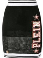 Philipp Plein - Mesh Skirt - Women - Cotton/acrylic/nylon/polyester - M, Black, Cotton/acrylic/nylon/polyester