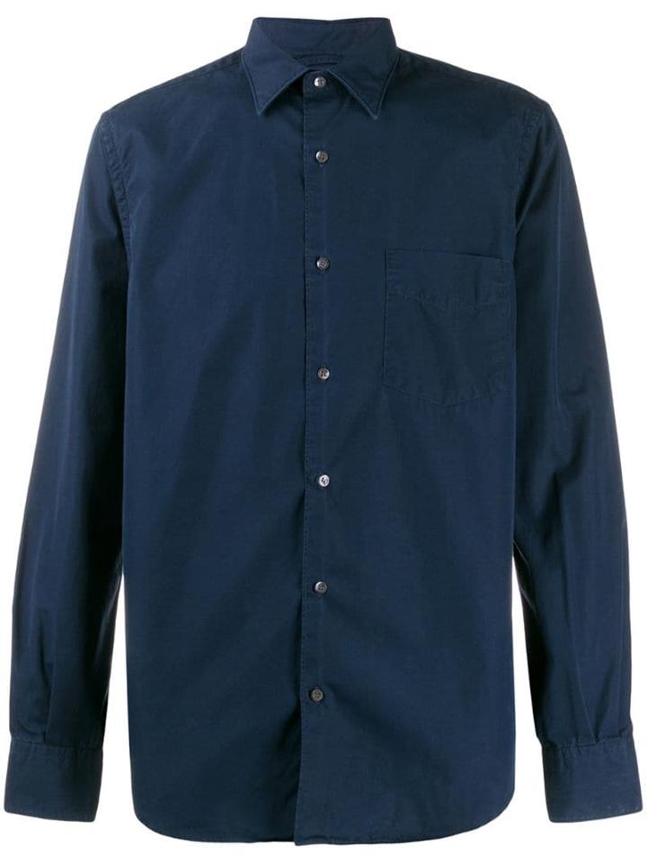 Aspesi Front Pocket Detail Shirt - Blue