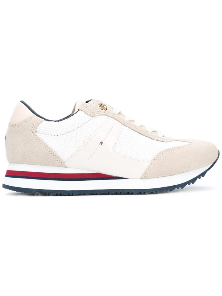 Tommy Hilfiger Striped Sole Sneakers - Nude & Neutrals