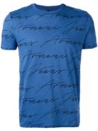Armani Jeans - Lettering Print T-shirt - Men - Cotton - Xxl, Blue, Cotton