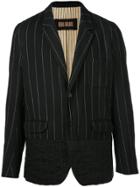 Uma Wang Textured Striped Blazer - Black