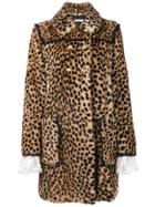 Philosophy Di Lorenzo Serafini Double Breasted Leopard Print Coat -