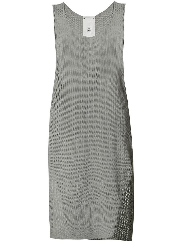 Lost & Found Ria Dunn Mesh Tank Top, Women's, Size: Large, Grey, Cotton/spandex/elastane