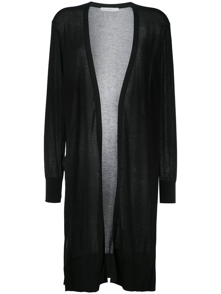 Astraet Long Open Cardigan, Women's, Black, Cotton