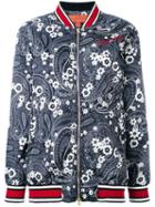 Hilfiger Collection Floral Print Bomber Jacket, Women's, Size: 36, Blue, Polyamide/polyester/viscose