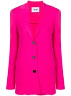 Msgm Single Breasted Blazer - Pink