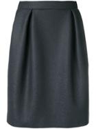 Nina Ricci Inverted Pleat Midi Skirt - Grey
