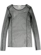 Stefano Mortari - Mesh Top - Women - Polyamide - 44, Black, Polyamide