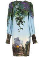 Fete Imperiale Jardin Blouson-sleeved Dress - Blue