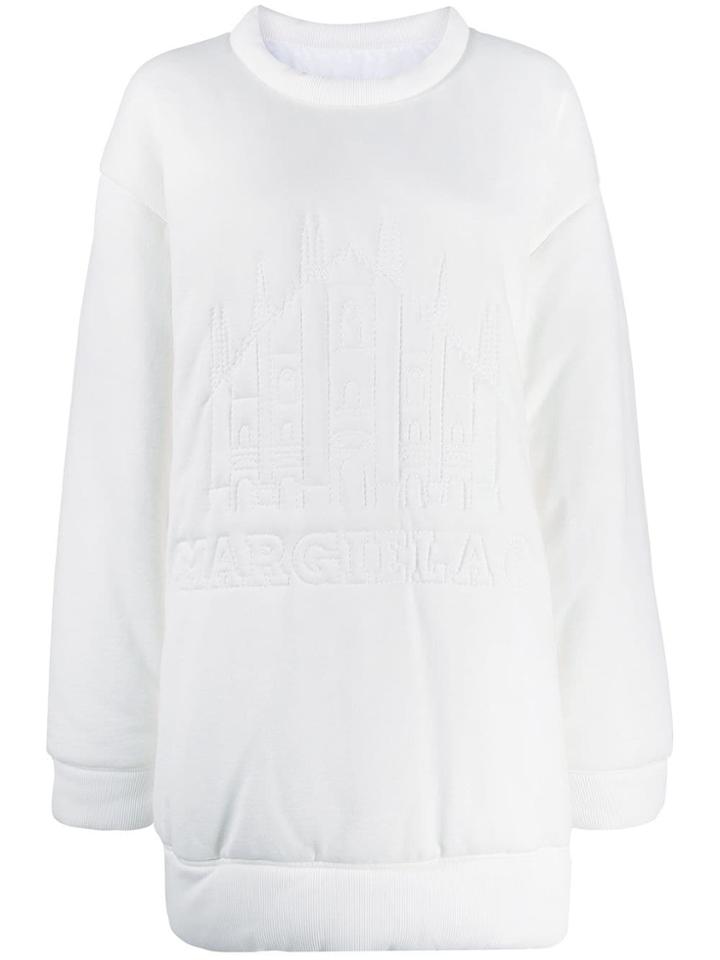 Mm6 Maison Margiela Oversized Padded Sweater - White