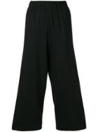 6397 Wide Leg Cropped Trousers - Black