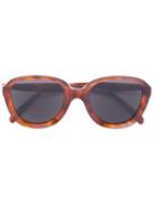 Céline Eyewear Chunky Framed Sunglasses - Brown