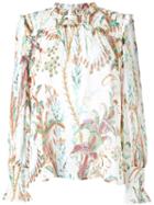 Philosophy Di Lorenzo Serafini Sheer Floral Print Blouse