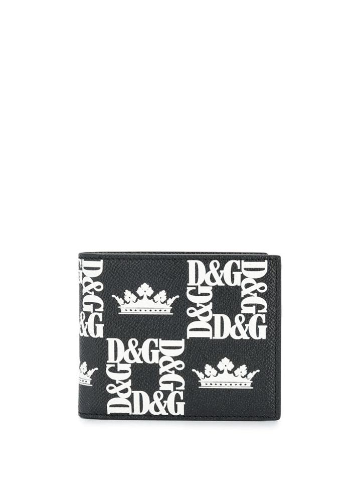 Dolce & Gabbana Logo Print Bifold Wallet - Black