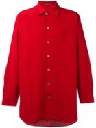 Yohji Yamamoto Vintage 'y's' Pinstriped Oversized Shirt, Men's, Size: Large, Red