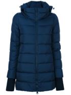 Herno Knitted Cuffs Hooded Jacket - Blue