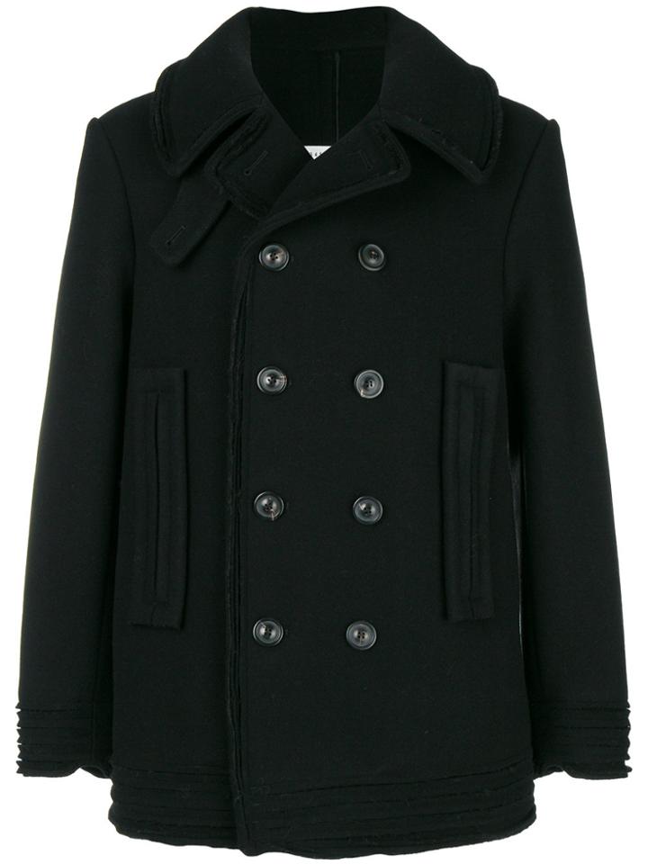 Maison Margiela Double-breasted Fitted Coat - Black