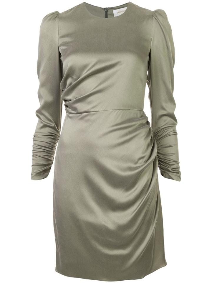 Zimmermann Draped Mini Dress - Green