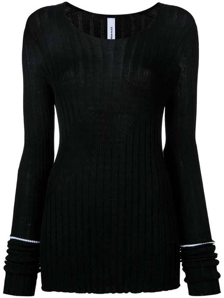 Georgia Alice - Dusky Knitted Top - Women - Viscose/polyimide - 8, Black, Viscose/polyimide