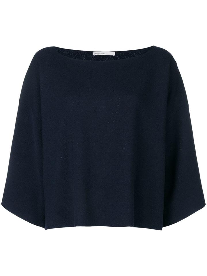 Gentry Portofino Flared Knitted Sweater - Blue