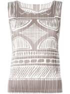 Pleats Please By Issey Miyake 'mosaic' Print Tank, Women's, Size: 5, Nude/neutrals, Polyester