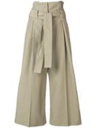 Stella Mccartney High Waisted Paperbag Trousers - Green