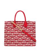 Miu Miu Jacquard Tote Bag - Red