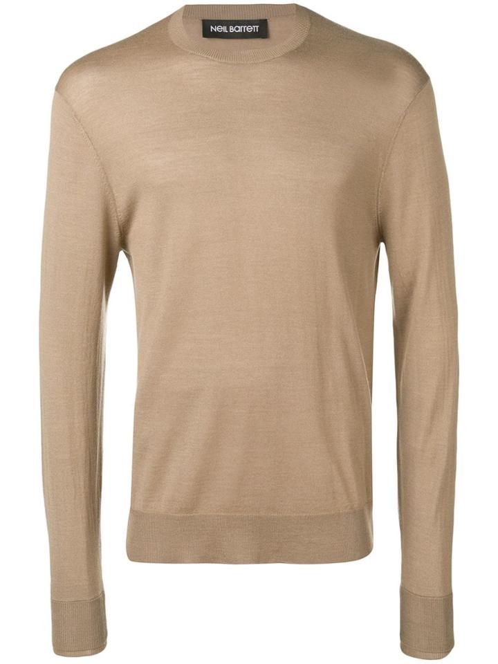 Neil Barrett Round Neck Jumper - Brown