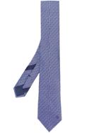 Salvatore Ferragamo Interwoven Pattern Tie - Blue